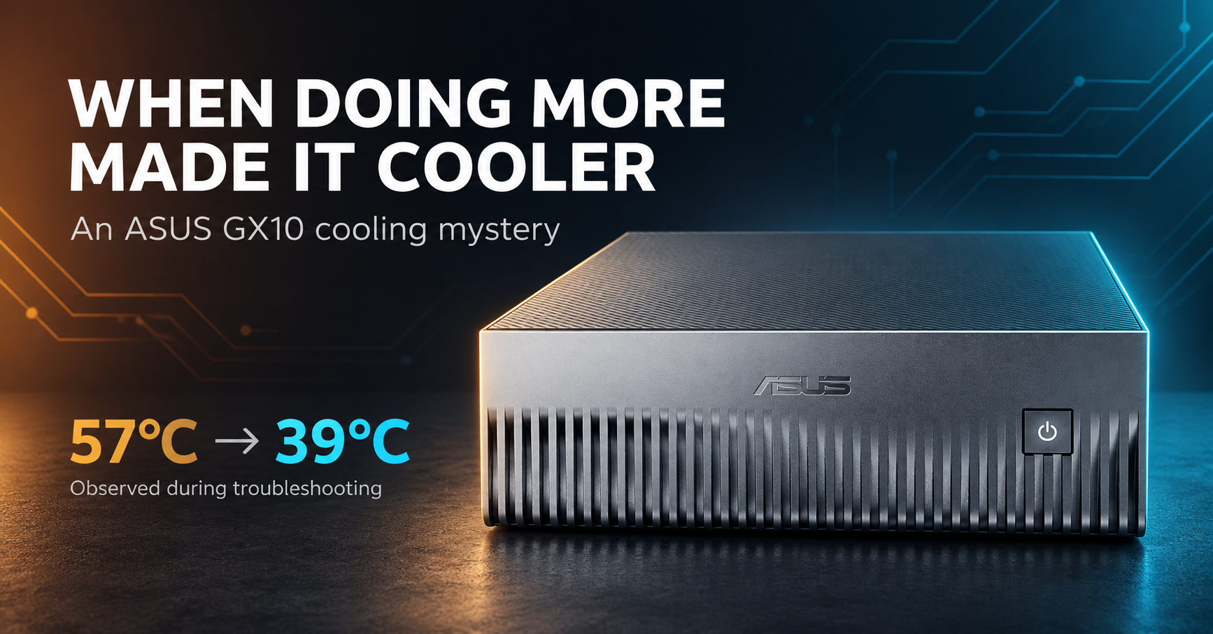 ASUS GX10 cooling mystery cover