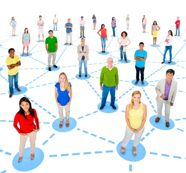 People use services provided by connected devices. A network includes endpoints, links and rules, not only a drawing of social relationships.