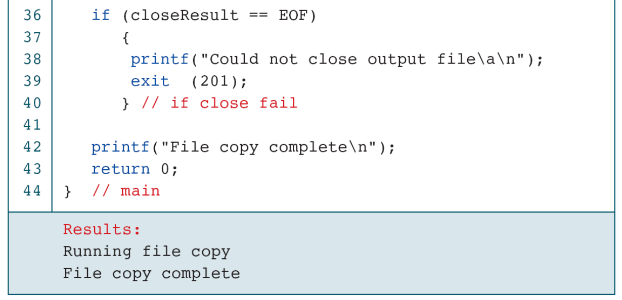 Copying integers: closing and result. Report completion only after relevant operations succeed.