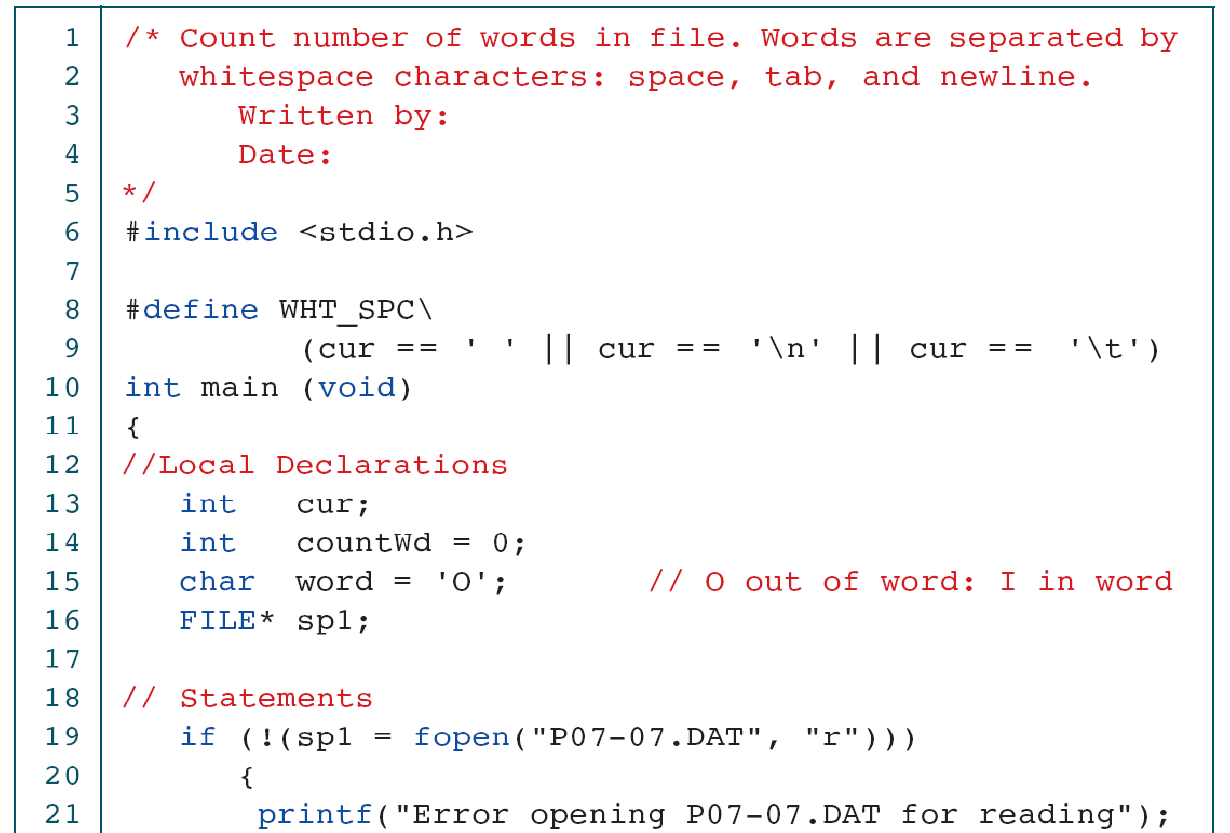 Original word-counter setup. Words are defined here using spaces, tabs and newlines.