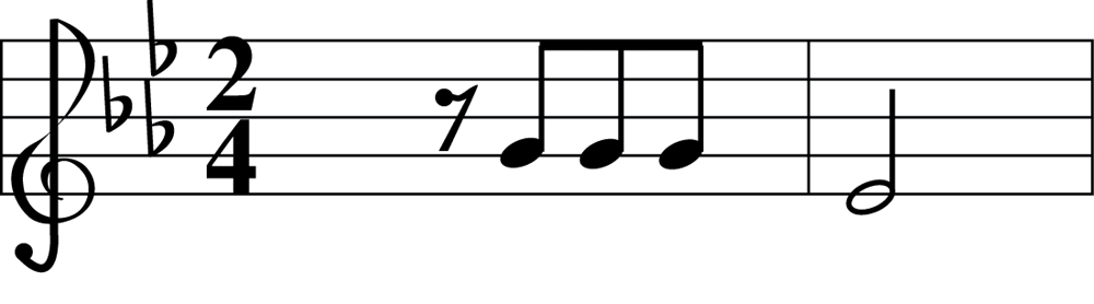 Musical notation is a final analogy: symbols require an agreed interpretation before they describe an action. This is an optional source illustration.