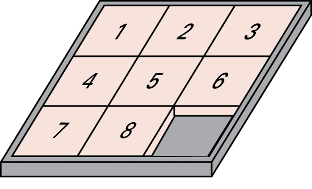 Goal state: every numbered tile in its target position.