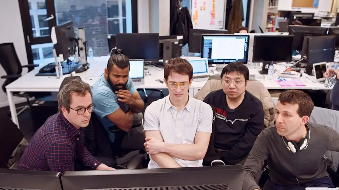 DeepMind team watching the match. Photograph: Google DeepMind.