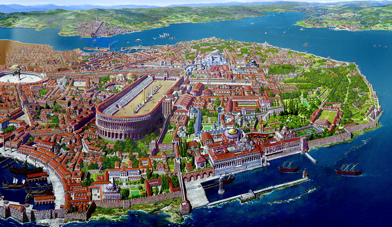Reconstruction of Constantinople around 1200
