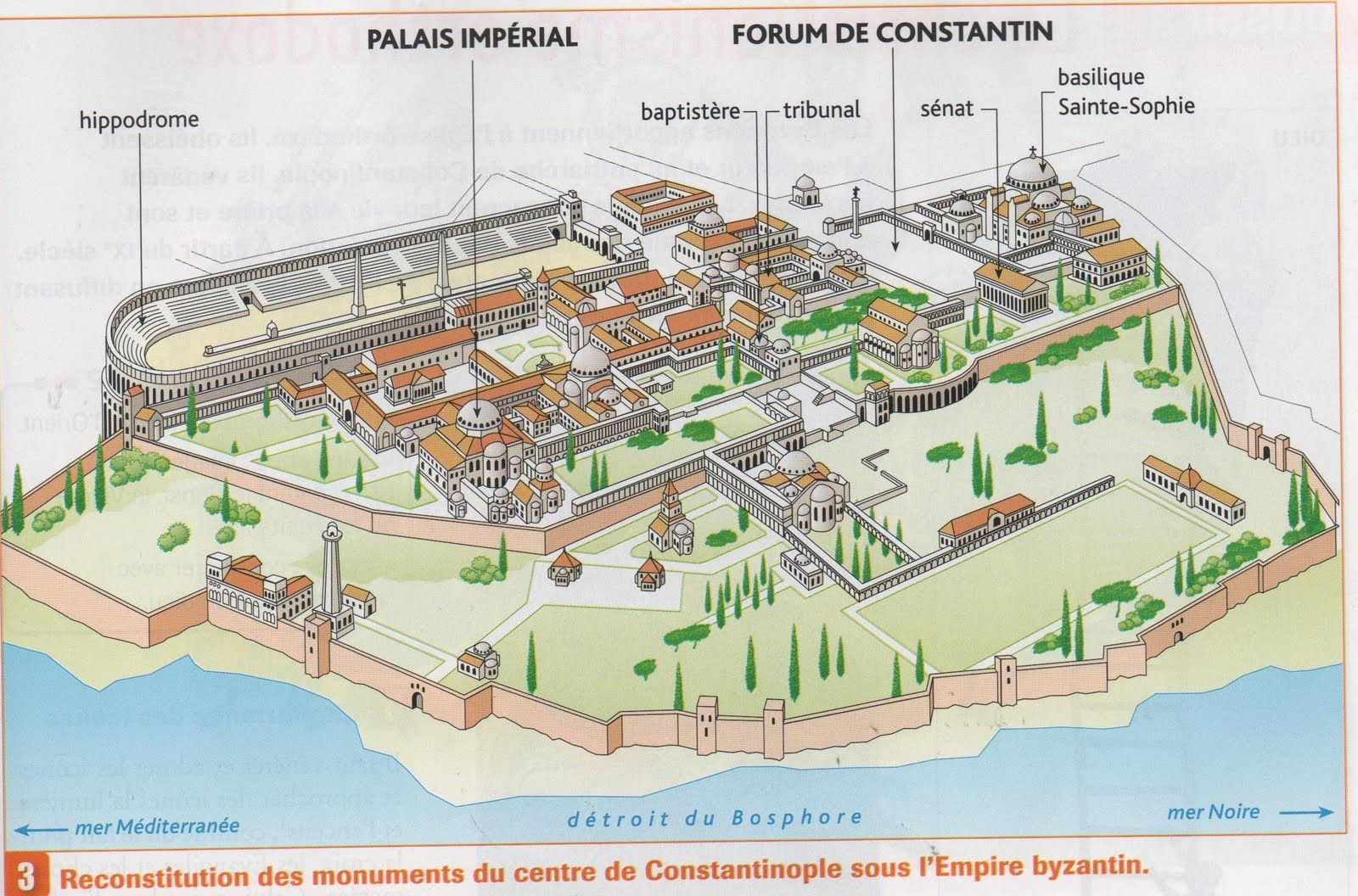 Reconstruction locating major imperial buildings in Constantinople