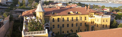 Hotel buildings in the historic urban setting