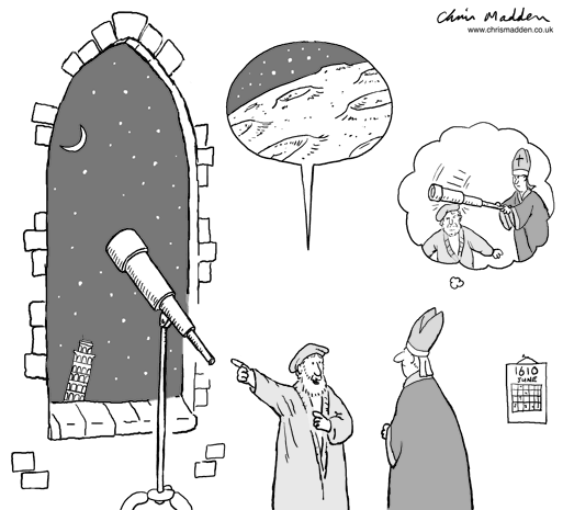 Cartoon about authority and changing explanations