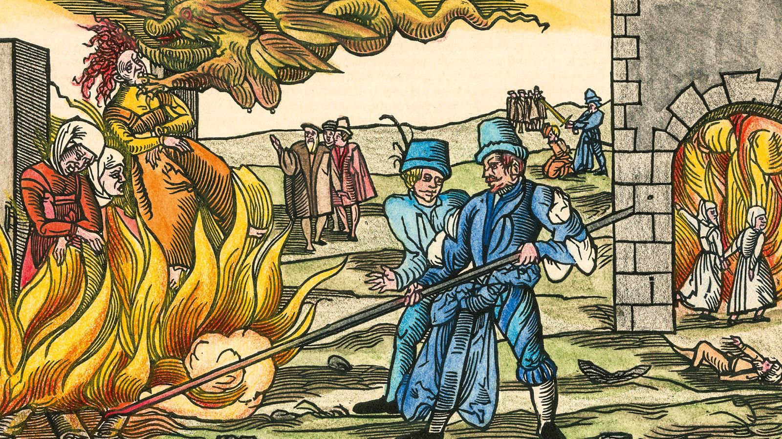 Execution woodcut; not a depiction of Galileo’s fate