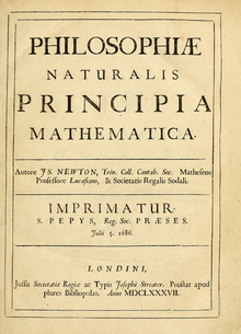 Newton’s Principia, first published in 1687