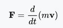 Modern momentum form of Newton’s second law