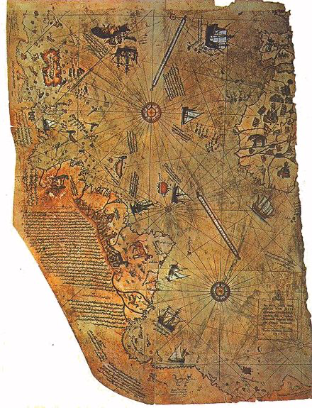 The surviving fragment of Piri Reis’s 1513 world map