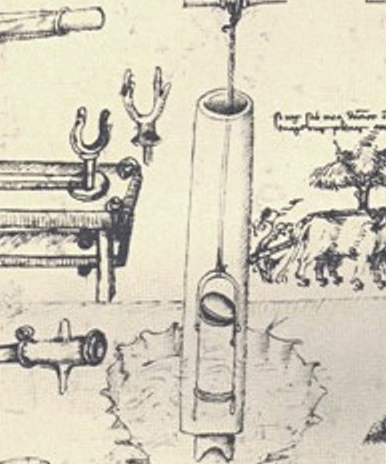 Historical drawing of a mechanism
