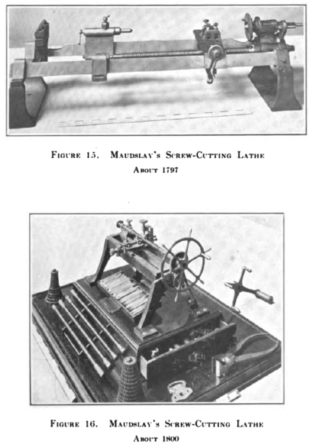 Historical screw-cutting lathes: controlled motion and repeatable work