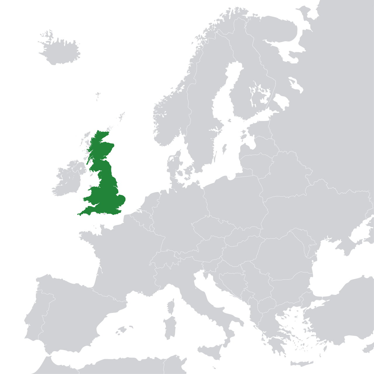 Great Britain in northwestern Europe; modern geographic locator