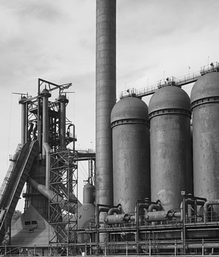 Blast-furnace plant: smelting iron; exact date unspecified